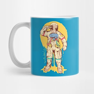 Colorful Astronaut who are Standing and Saluting Mug